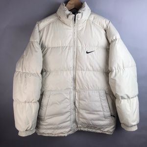 Nike Beige Puffer Jacket, Womens M/Kids XL/ Mens S